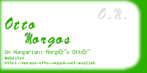 otto morgos business card